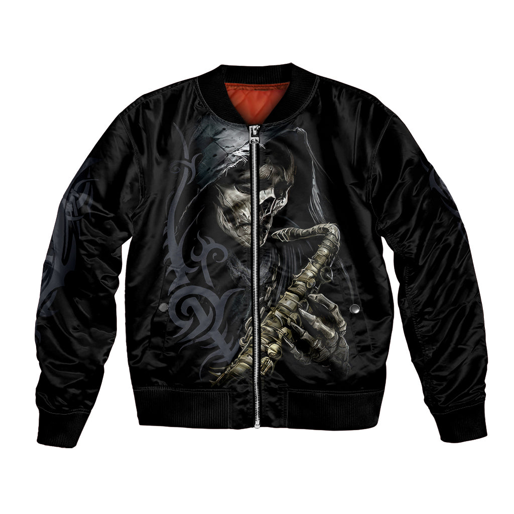 Skull Bomber Jacket Musician Of Death - Wonder Print Shop