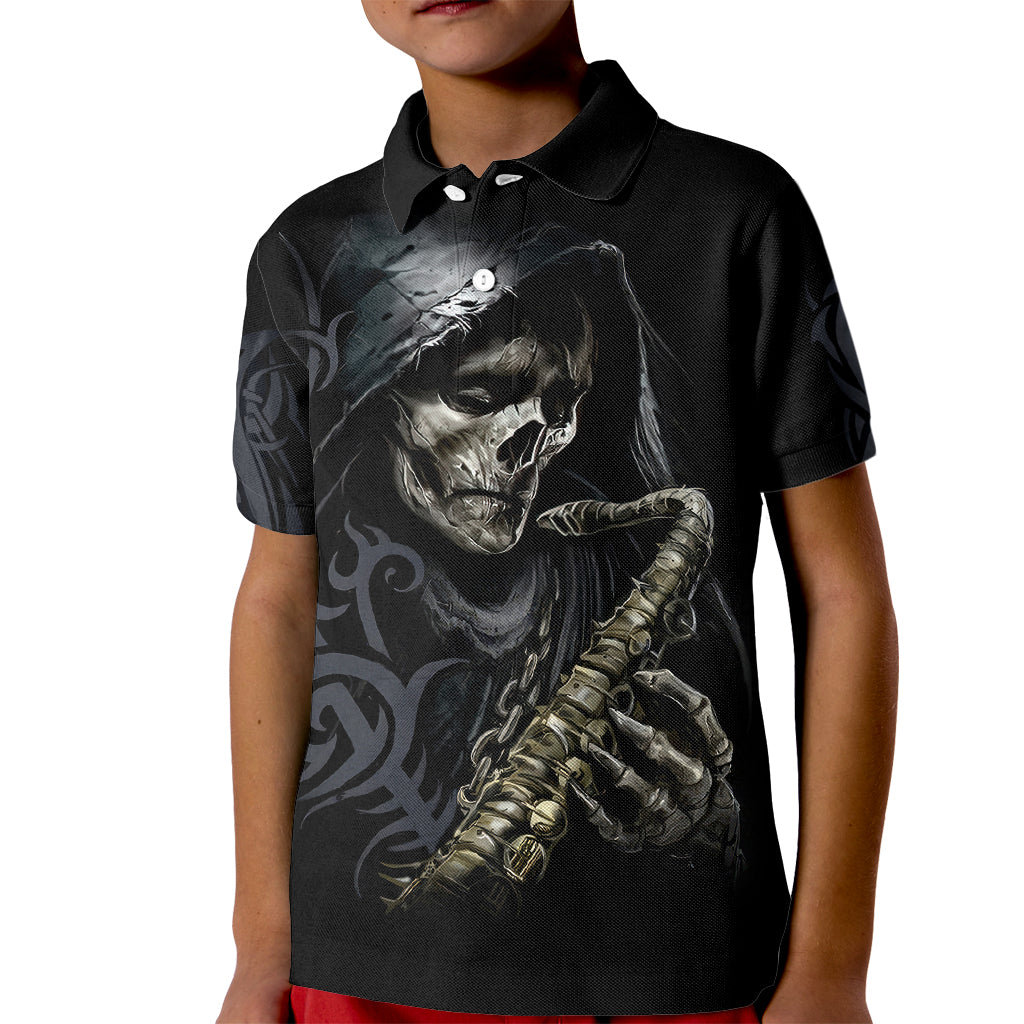 Skull Kid Polo Shirt Musician Of Death - Wonder Print Shop