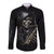 Skull Long Sleeve Button Shirt Musician Of Death - Wonder Print Shop