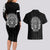 Skull Couples Matching Long Sleeve Bodycon Dress and Hawaiian Shirt Chief Skeleton - Wonder Print Shop