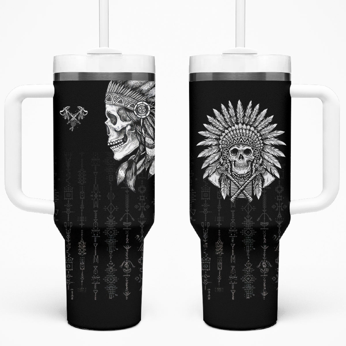 Skull Tumbler With Handle Chief Skeleton