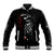 Skull Baseball Jacket Death Angel In Love - Wonder Print Shop