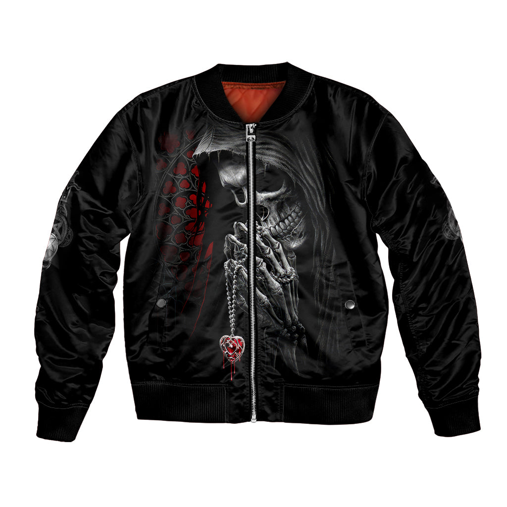 Skull Bomber Jacket Death Angel In Love - Wonder Print Shop