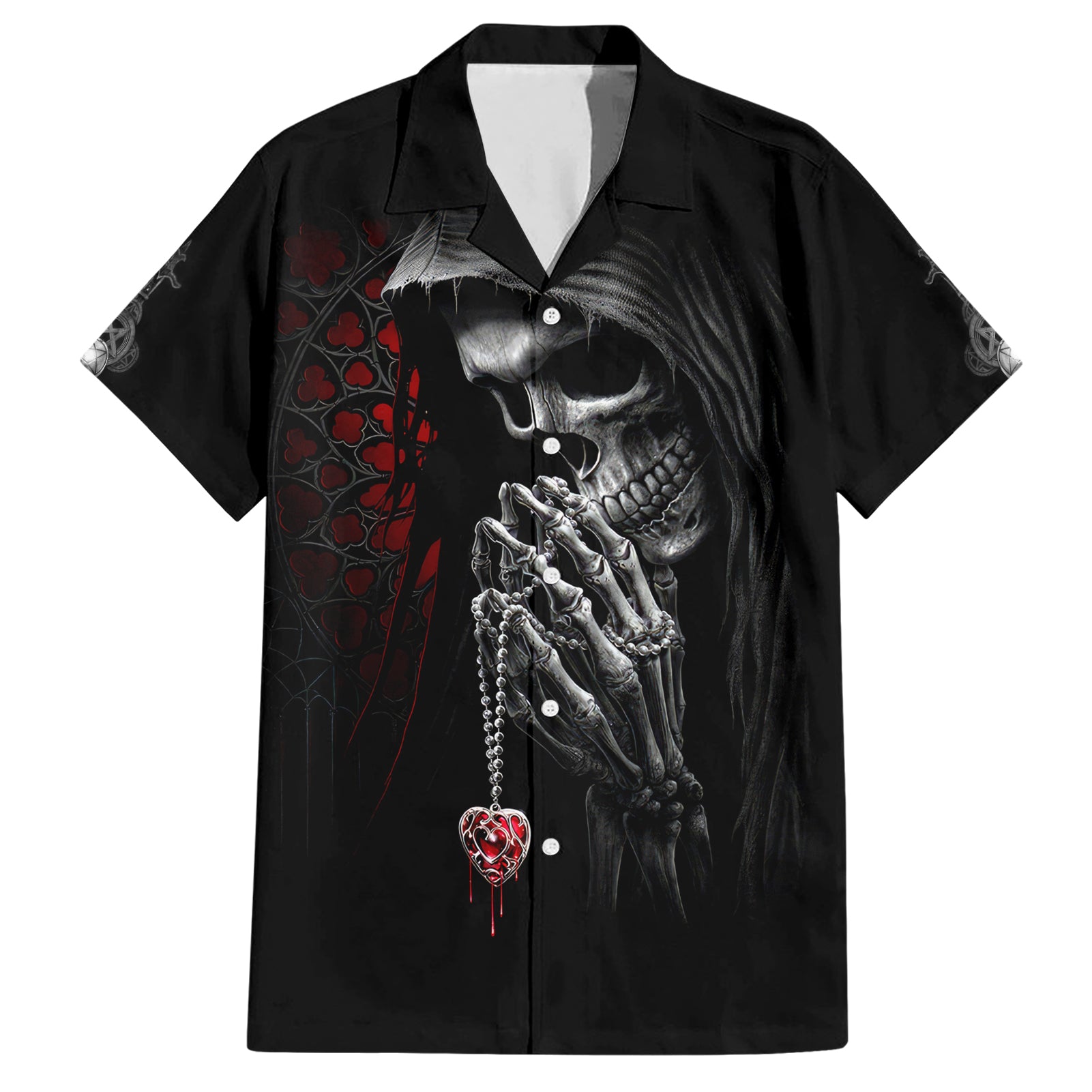 Skull Hawaiian Shirt Death Angel In Love - Wonder Print Shop