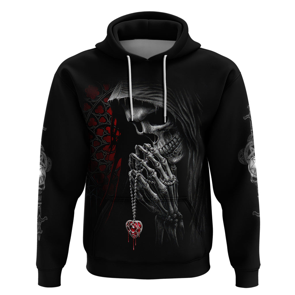 Skull Hoodie Death Angel In Love - Wonder Print Shop