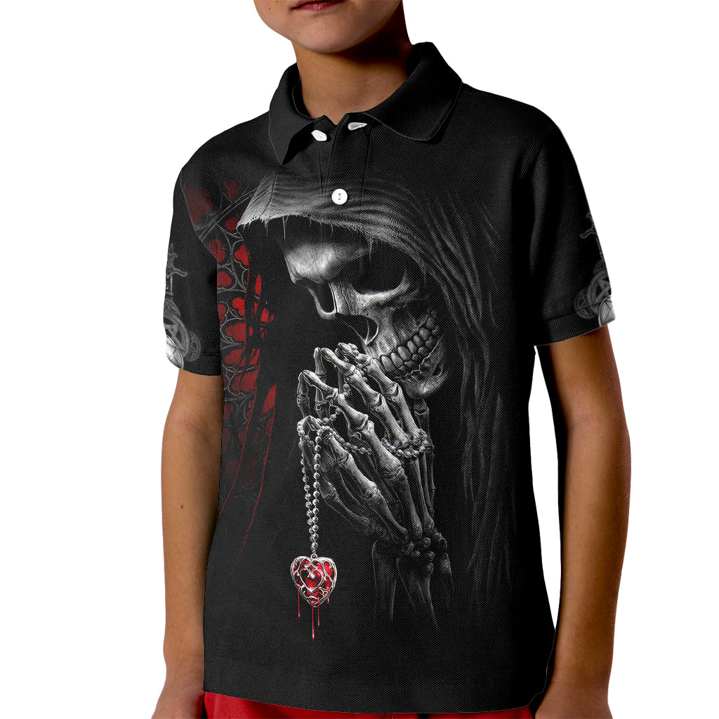 Skull Kid Polo Shirt Death Angel In Love - Wonder Print Shop