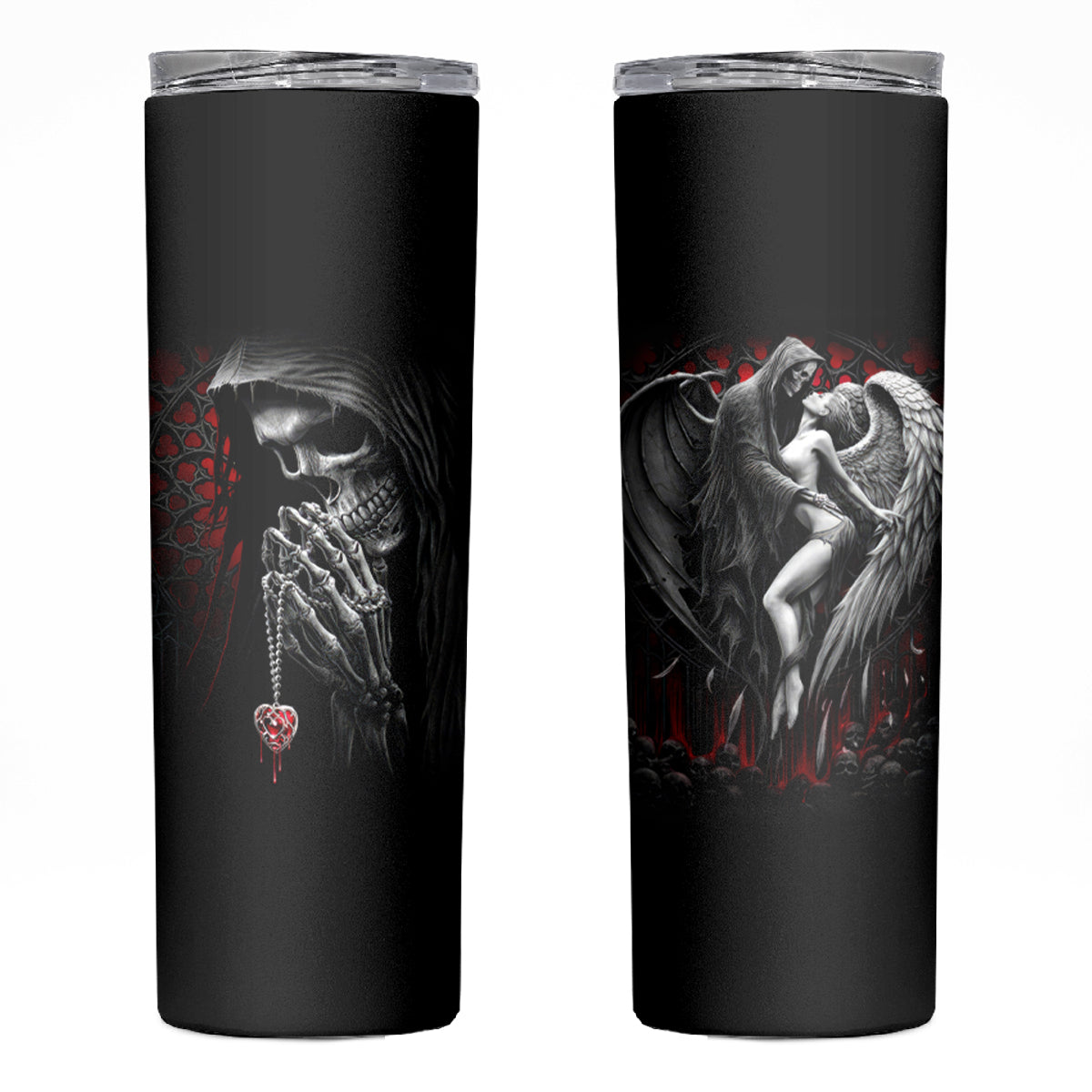 Skull Skinny Tumbler Death Angel In Love