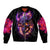 Skull Bomber Jacket Purple Skull Fire - Wonder Print Shop