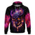 Skull Hoodie Purple Skull Fire - Wonder Print Shop