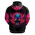 Skull Hoodie Purple Skull Fire - Wonder Print Shop