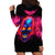 Skull Hoodie Dress Purple Skull Fire - Wonder Print Shop