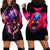 Skull Hoodie Dress Purple Skull Fire - Wonder Print Shop