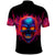 Skull Polo Shirt Purple Skull Fire - Wonder Print Shop