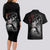 Skull Couples Matching Long Sleeve Bodycon Dress and Hawaiian Shirt Death Angel And Da de Muertos Girl - Wonder Print Shop