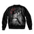 Skull Sleeve Zip Bomber Jacket Death Angel And Da de Muertos Girl DT01