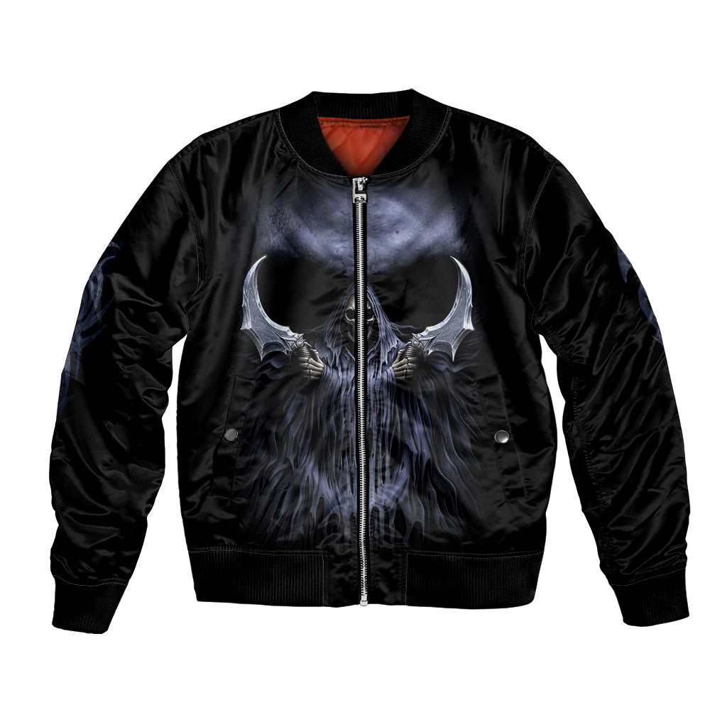 Skull Bomber Jacket Purple Death Reaper - Wonder Print Shop