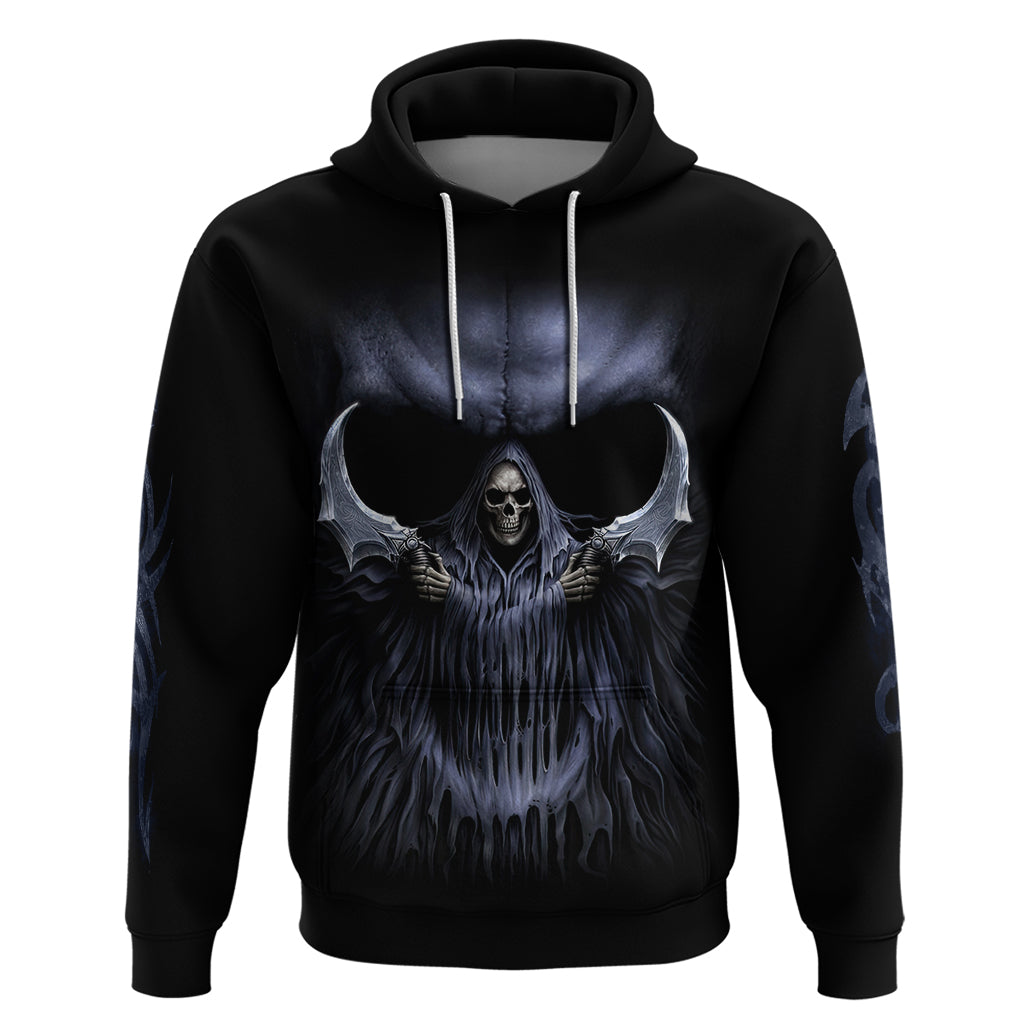 Skull Hoodie Purple Death Reaper - Wonder Print Shop