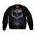 Skull Sleeve Zip Bomber Jacket Purple Death Reaper DT01