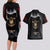 Skull Couples Matching Long Sleeve Bodycon Dress and Hawaiian Shirt Double Skull And Death Angel - Wonder Print Shop