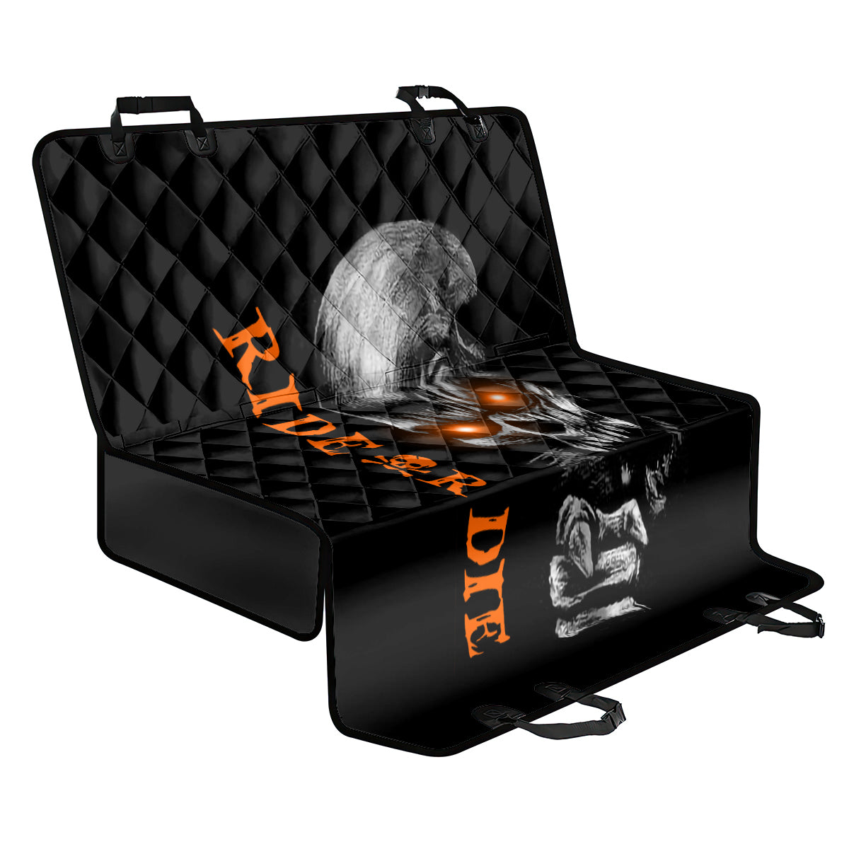 Skull Back Car Seat Cover Ride Or Die - Wonder Print Shop