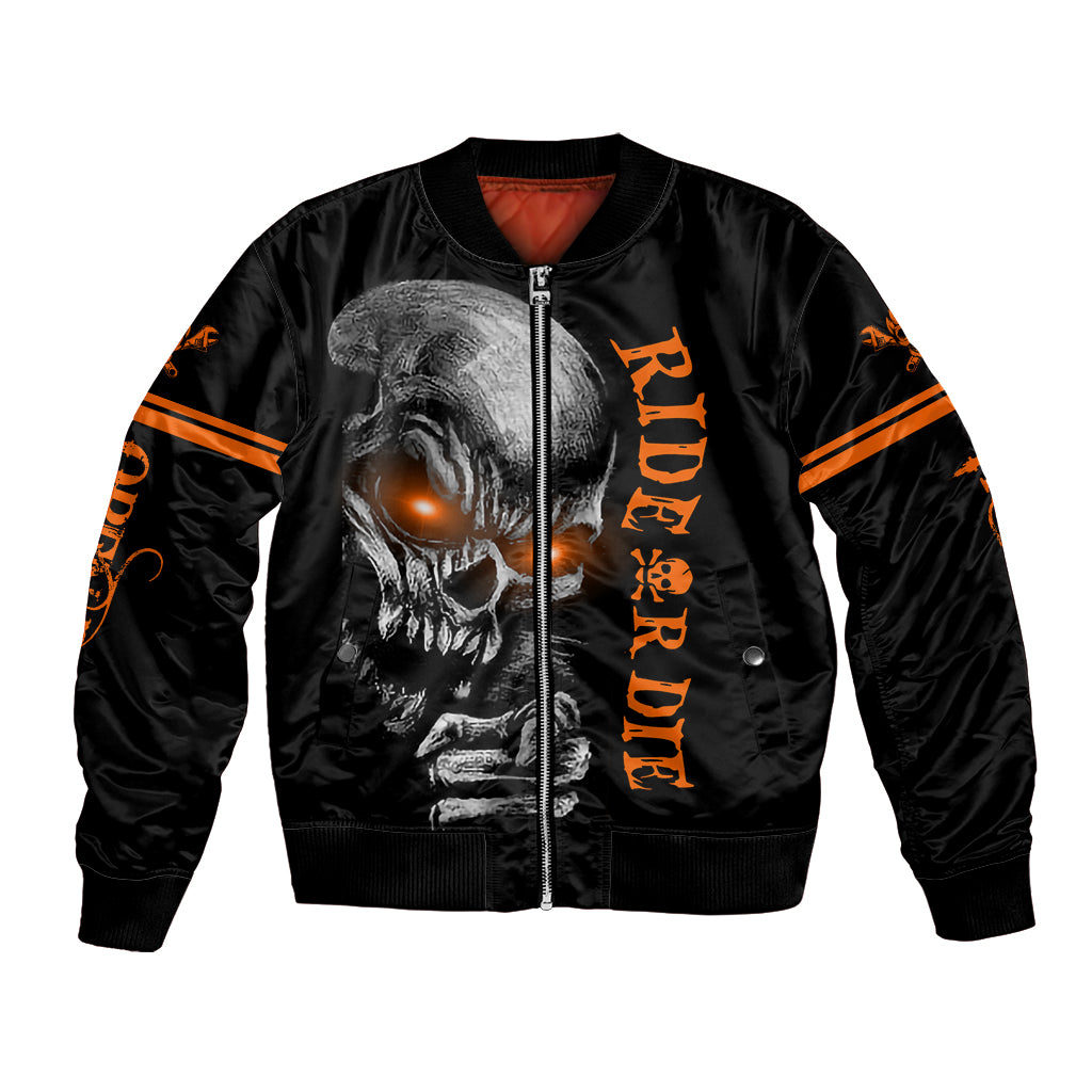 Skull Bomber Jacket Ride Or Die - Wonder Print Shop