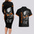 Skull Couples Matching Long Sleeve Bodycon Dress and Hawaiian Shirt Ride Or Die - Wonder Print Shop