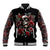 Skull Baseball Jacket Red Rose - Wonder Print Shop