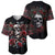 Skull Baseball Jersey Red Rose - Wonder Print Shop