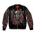 Skull Bomber Jacket Red Rose - Wonder Print Shop