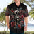 Skull Hawaiian Shirt Red Rose - Wonder Print Shop