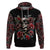 Skull Hoodie Red Rose - Wonder Print Shop