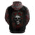 Skull Hoodie Red Rose - Wonder Print Shop