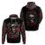 Skull Hoodie Red Rose - Wonder Print Shop