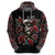 Skull Hoodie Red Rose - Wonder Print Shop