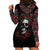 Skull Hoodie Dress Red Rose - Wonder Print Shop