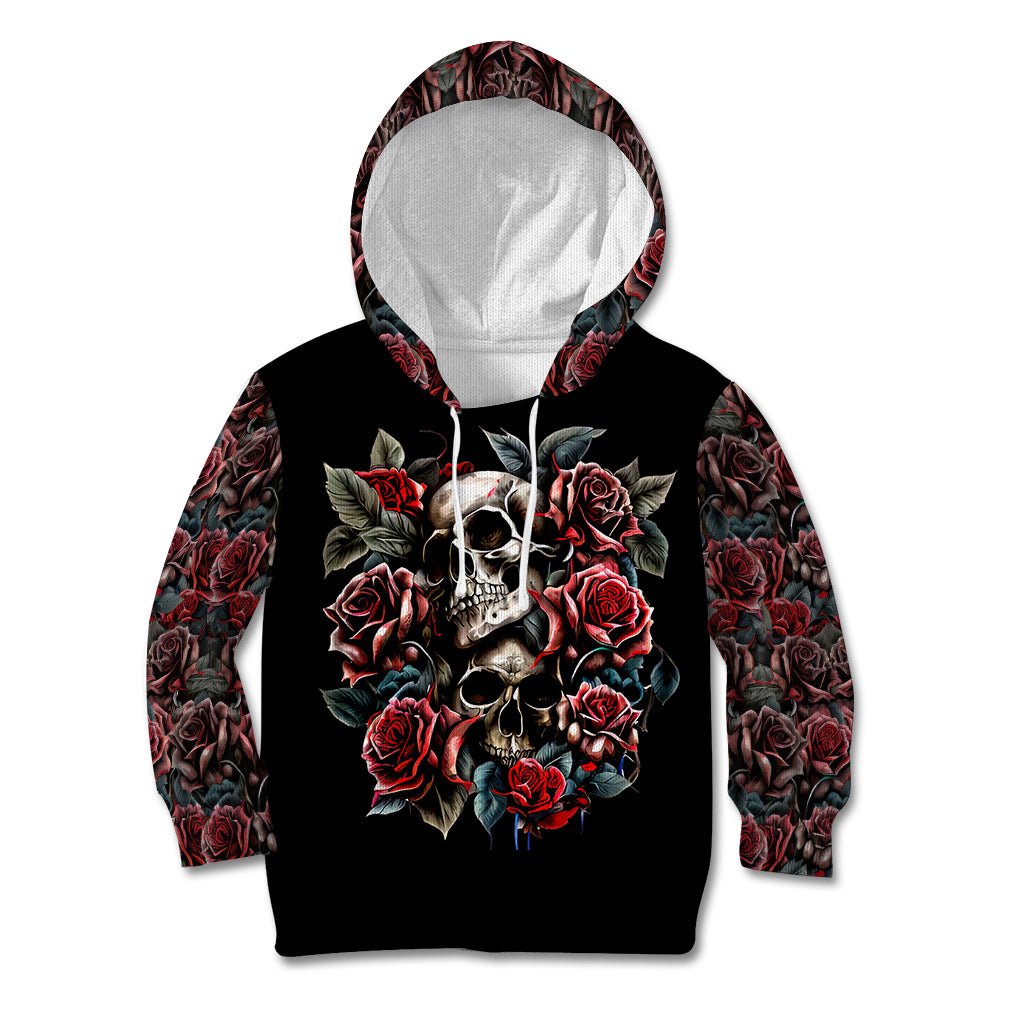 Skull Kid Hoodie Red Rose - Wonder Print Shop