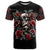 Skull T Shirt Red Rose DT01