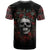 Skull T Shirt Red Rose DT01