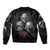 Skull Bomber Jacket No See No Hear No Speak Evil - Wonder Print Shop