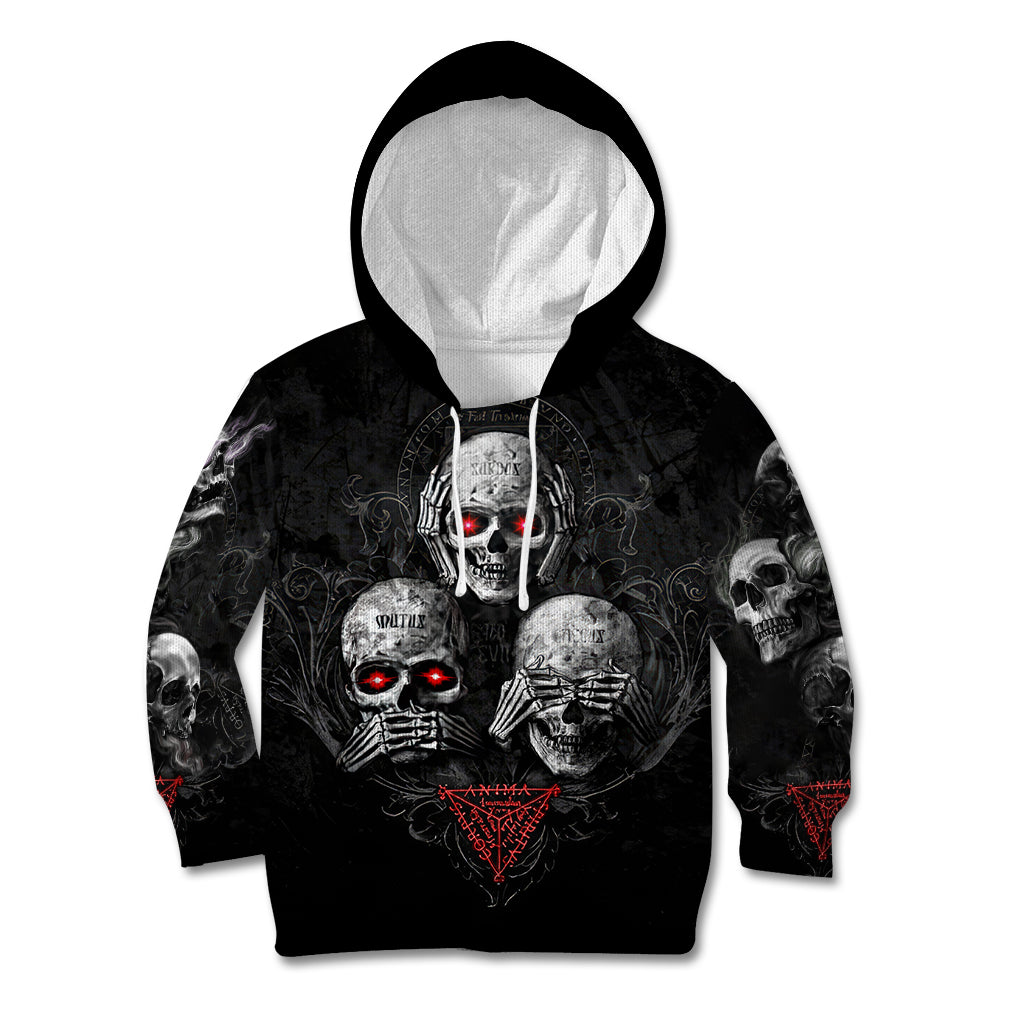 Skull Kid Hoodie No See No Hear No Speak Evil - Wonder Print Shop