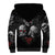 Skull Sherpa Hoodie No See No Hear No Speak Evil DT01