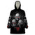 Skull Wearable Blanket Hoodie No See No Hear No Speak Evil DT01