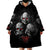 Skull Wearable Blanket Hoodie No See No Hear No Speak Evil DT01