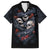 Skull Hawaiian Shirt No See Evil Red Rose Jean - Wonder Print Shop