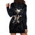 Skull Hoodie Dress No See Evil Red Rose Jean - Wonder Print Shop