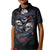 Skull Kid Polo Shirt No See Evil Red Rose Jean - Wonder Print Shop