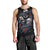 Skull Men Tank Top No See Evil Red Rose Jean DT01