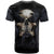 Skull T Shirt No See Evil Red Rose Jean DT01