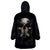 Skull Wearable Blanket Hoodie No See Evil Red Rose Jean DT01