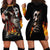 Skull Hoodie Dress Skeleton Ripped Inside Flame - Wonder Print Shop